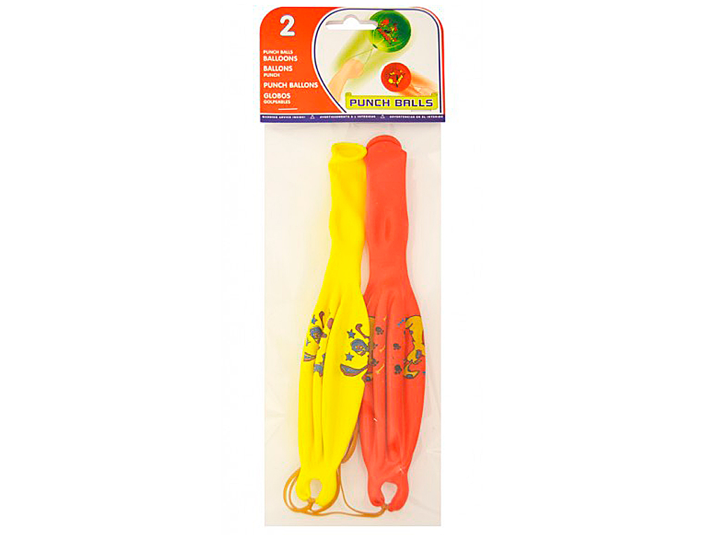 GLOBO 100% LATEX BIODEGRADABLE PUNCH BALL BOLSA DE 2 UNIDADES
