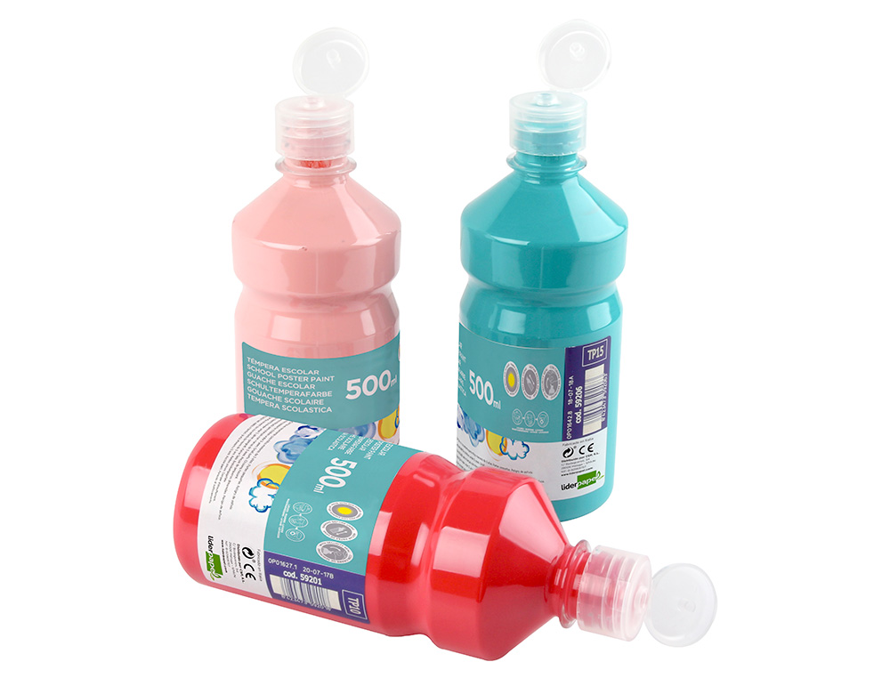 TEMPERA LIQUIDA LIDERPAPEL ESCOLAR 500 ML VERDE OSCURO