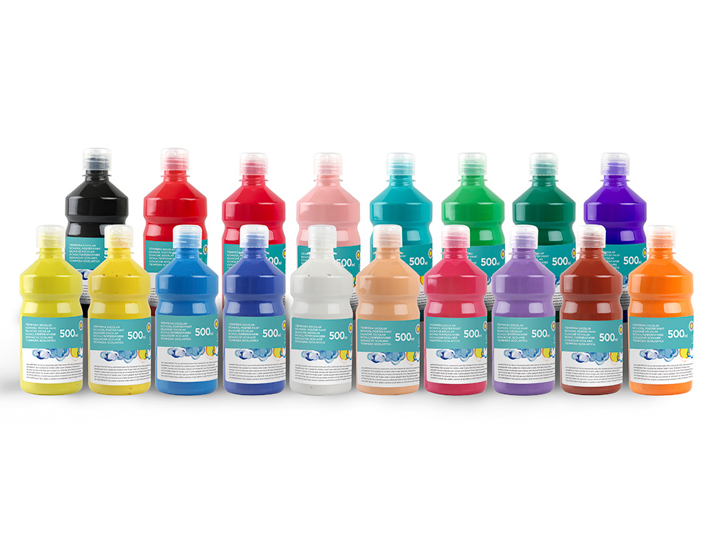 TEMPERA LIQUIDA LIDERPAPEL ESCOLAR 500 ML VERDE OSCURO