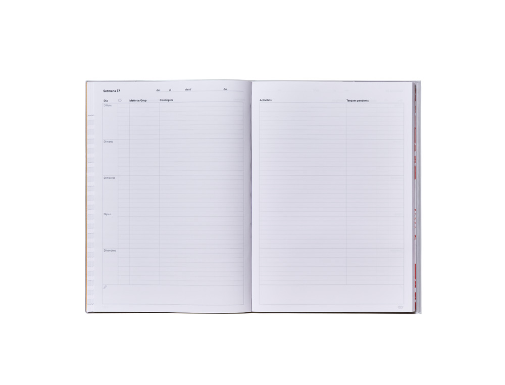 CUADERNO MEMO NOTAS CATALAN ADDITIO DIN A4 EVALUACION CONTINUACION PLANIFICACION SEMANAL