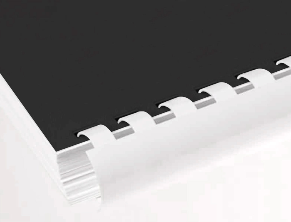 CANUTILLO Q-CONNECT REDONDO 22 MM PLASTICO BLANCO CAPACIDAD 200 HOJAS CAJA DE 50 UNIDADES