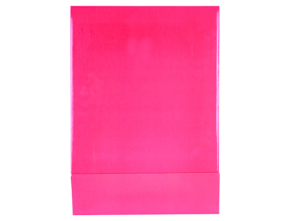 CAJA ARCHIVADOR LIDERPAPEL DE PALANCA CARTON FOLIO DOCUMENTA LOMO 75 MM ROSA