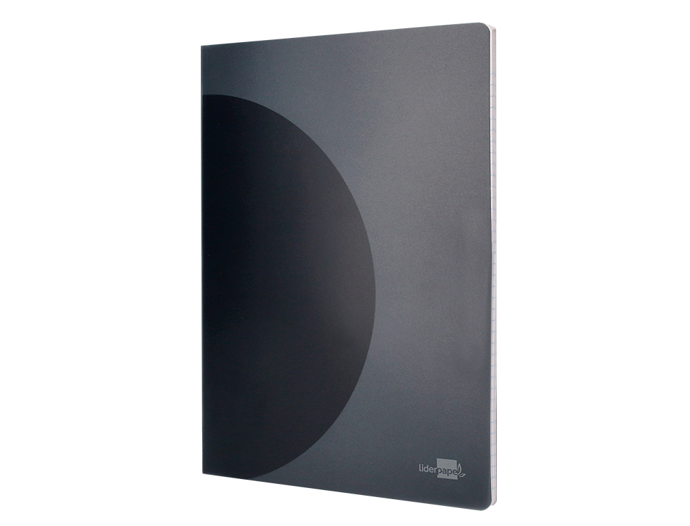 LIBRETA LIDERPAPEL 360 TAPA DE PLASTICO A4 48 HOJAS 90GR HORIZONTAL CON DOBLE MARGEN TAPA NEGRA