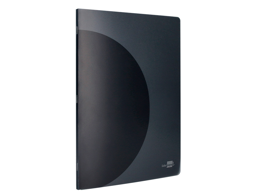 LIBRETA LIDERPAPEL 360 TAPA DE PLASTICO A4 48 HOJAS 90GR HORIZONTAL CON DOBLE MARGEN TAPA NEGRA