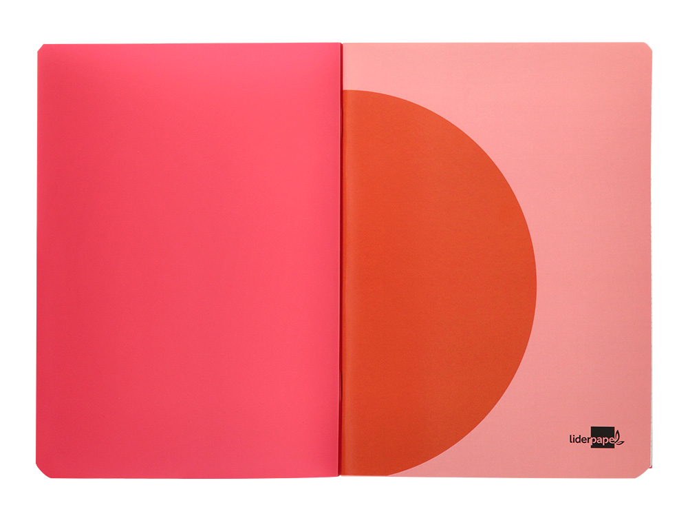 LIBRETA LIDERPAPEL 360 TAPA DE PLASTICO A5 48 HOJAS 90GR 5MM CON DOBLE MARGEN COLORES SURTIDOS