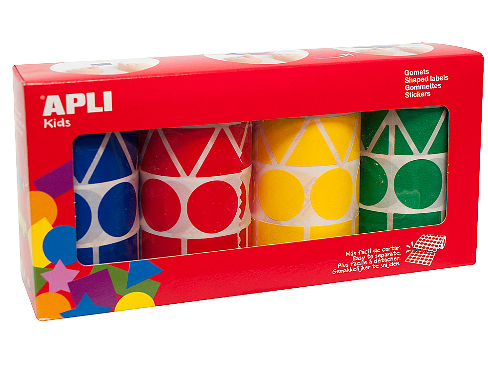 GOMETS APLI FIGURAS SURTIDAS T AMAO XL PACK DE 4 ROLLOS COLORES SURTIDOS 5428 UNIDADES