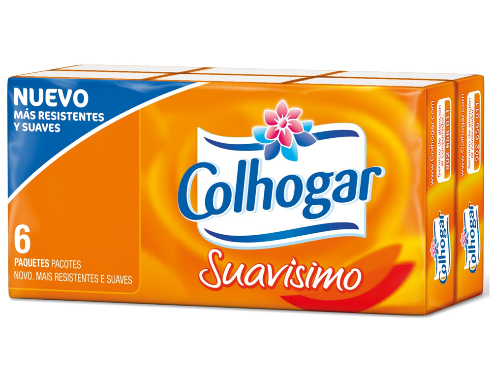 PAUELOS DE PAPEL COLHOGAR COMPACTO BLANCO 4 CAPAS PAQUETE DE 8 PAUELOS