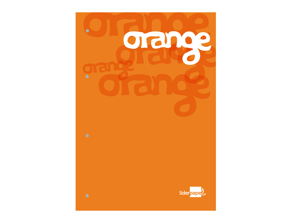 BLOC ENCOLADO LIDERPAPEL CUADRO 5 MM NARANJA A4 NATURAL100 HOJAS 100 G/M2