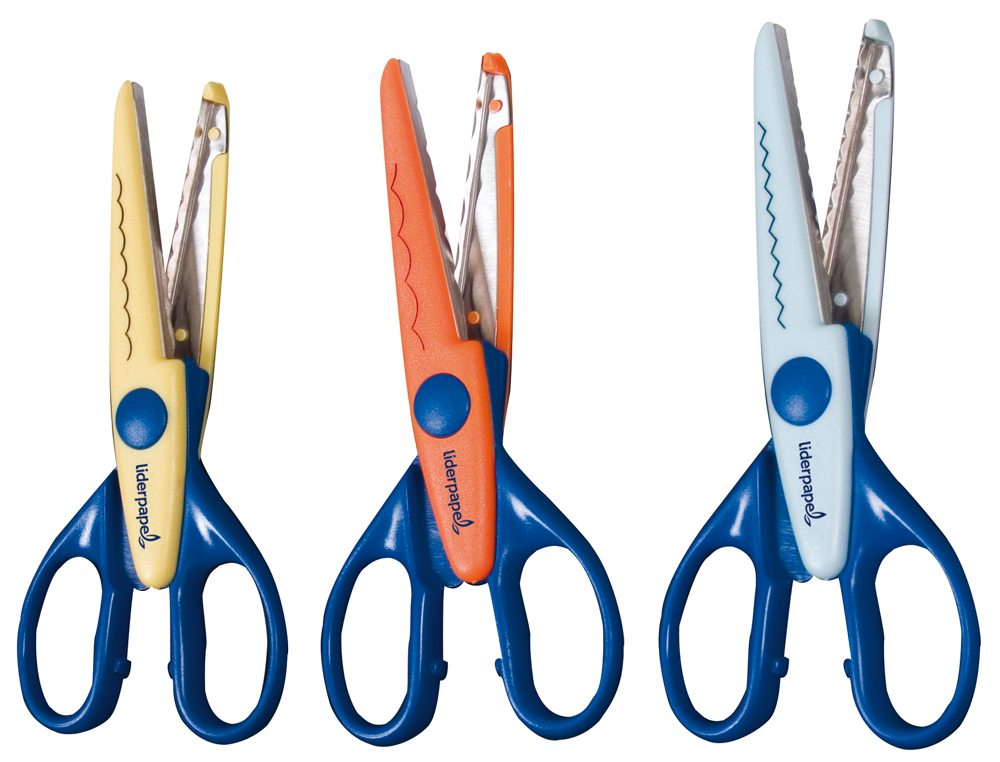 TIJERA LIDERPAPEL CORTES EN ZIG-ZAG, ONDAS PEQUEÑAS Y ONDAS GRANDES UNIDAD UNIDAD