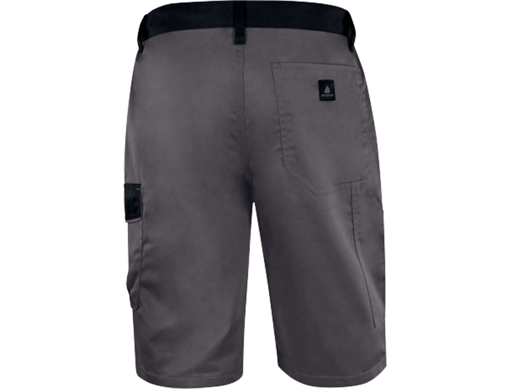 PANTALON DE TRABAJO DELTAPLUS BERMUDA CINTURA AJUSTABLE 5 BOLSILLOS COLOR GRIS TALLA S