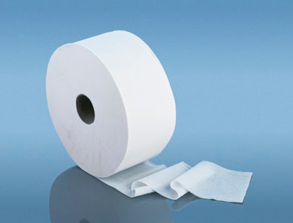 PAPEL HIGIENICO INDUSTRIAL GOFRADO BUGA RECICLADO 2 CAPAS 130 M