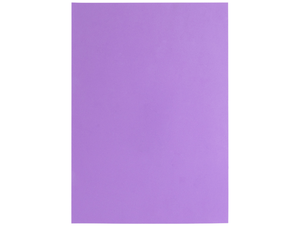 GOMA EVA LIDERPAPEL DIN A4 60G/M2 ESPESOR 1,5MM VIOLETA PAQUETE DE 10 HOJAS
