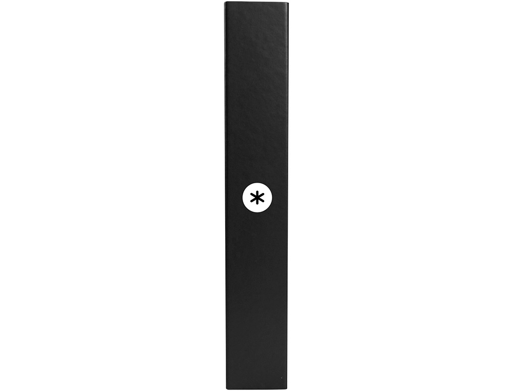 CARPETA 4 ANILLAS 40 MM MIXTAS ANTARTIK A4 FORRADA COLOR NEGRO