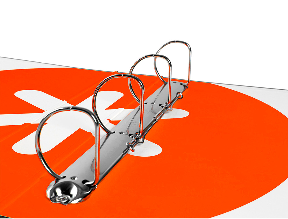 CARPETA 4 ANILLAS 40 MM MIXTAS ANTARTIK A4 FORRADA COLOR NEGRO