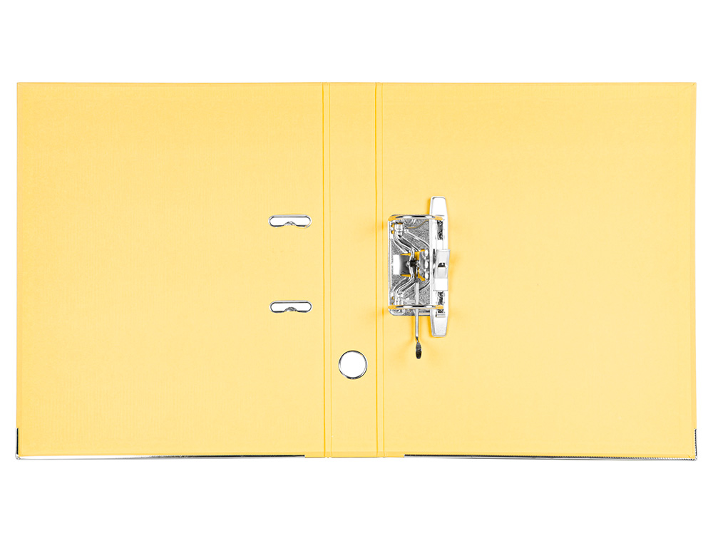ARCHIVADOR DE PALANCA LIDERPAPEL FOLIO DOCUMENTA FORRADO PVC CON RADO LOMO 52 MM AMARILLO COMPRESOR