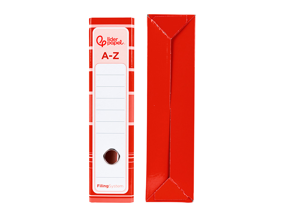 ARCHIVADOR DE PALANCA LIDERPAPEL A4 FILING SYSTEM FORRADO SIN RADO LOMO 80 MM COLORES SURTIDOS CON CAJA Y