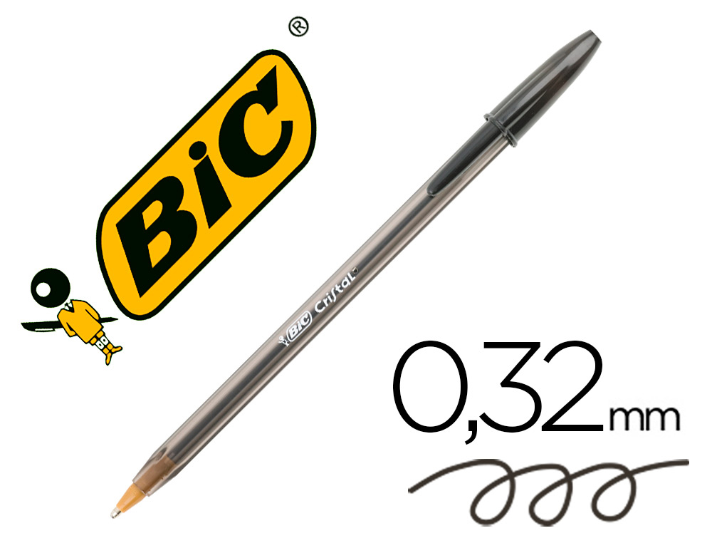BOLIGRAFO BIC CRISTAL NEGRO UNIDAD