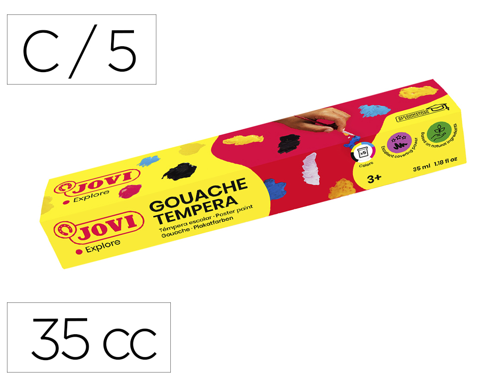 TEMPERA JOVI 35 ML 5 COLORES SURTIDOS