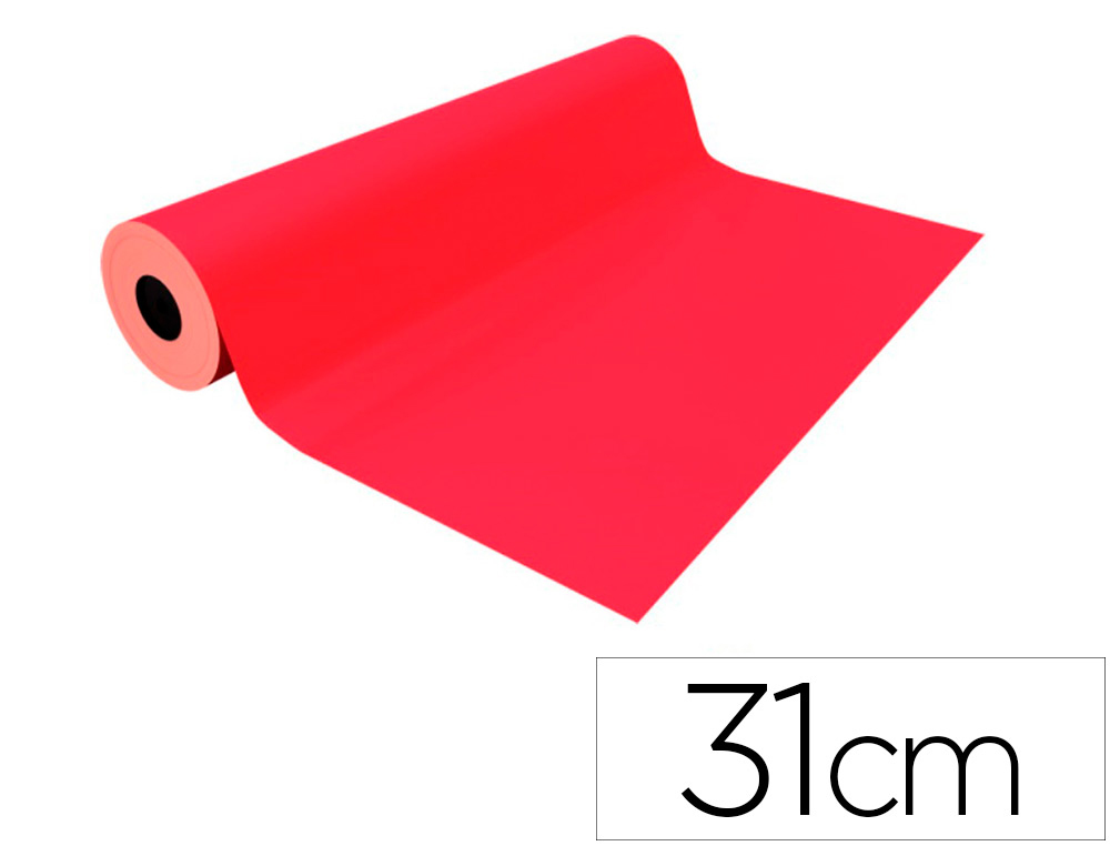 PAPEL DE REGALO BASIKA METALIZADO ROJO BOBINA 31 CM