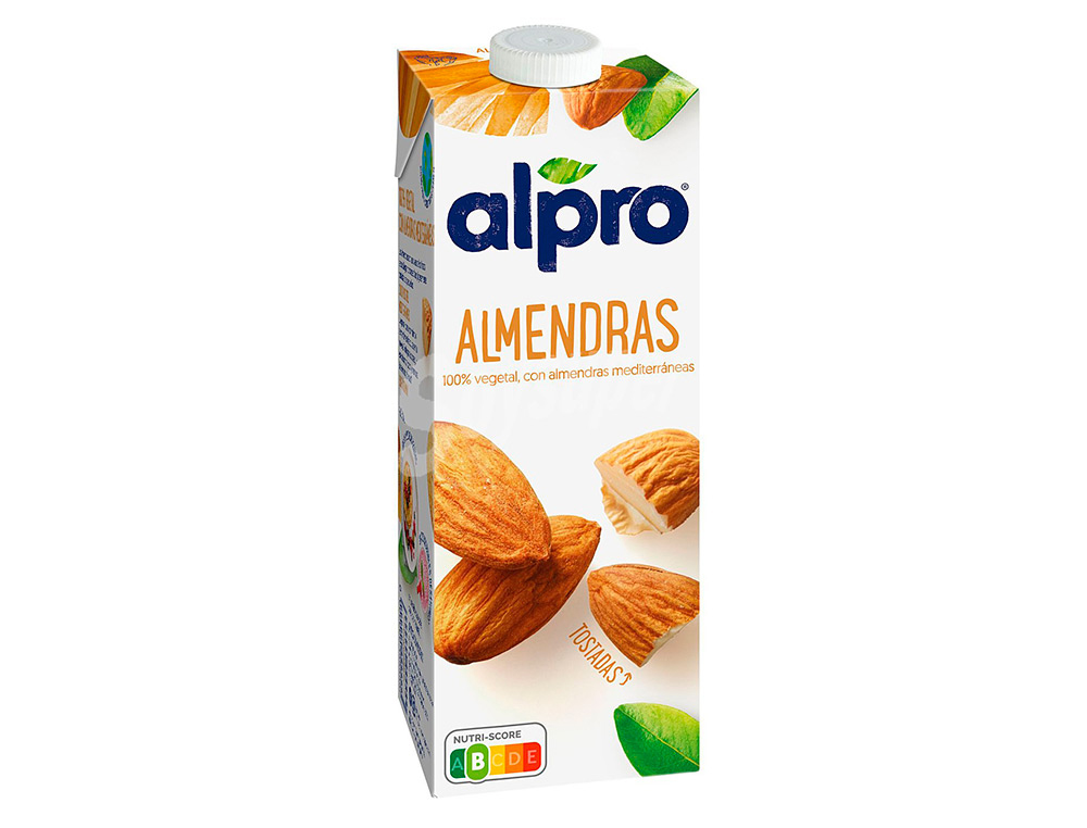 BEBIDA DE ALMEDRAS TOSTADAS ALPRO 100% VEGETAL CON CALCIO Y VITAMINAS BRIK DE 1 LITRO