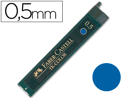 MINAS FABER DE COLORES 9085 0,5 MM AZUL ESTUCHE DE 12 MINAS