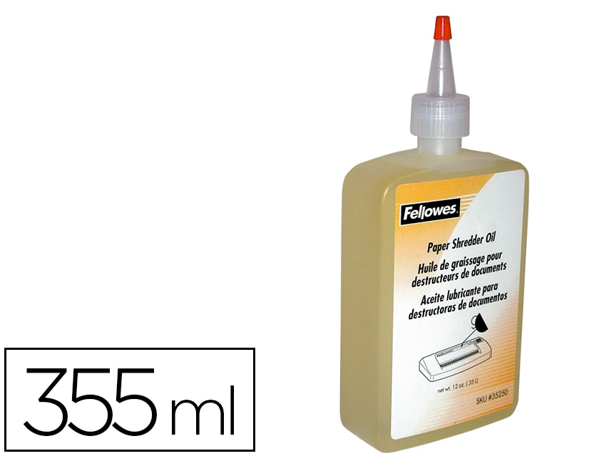 ACEITE LUBRICANTE FELLOWES PARA DESTRUCTORA DE DOCUMENTOS360 ML.