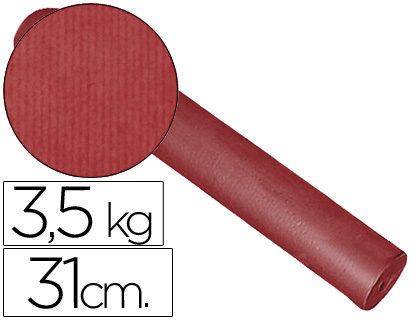 PAPEL DE REGALO KRAFT LISO KFC BOBINA 31 CM 3,5 KG COLOR BURDEOS