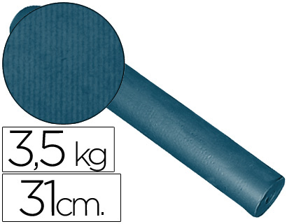 PAPEL DE REGALO KRAFT LISO KFC BOBINA 31 CM 3,5 KG COLOR COBALTO