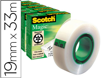 CINTA ADHESIVA SCOTCH MAGIC 33X19 MM PACK DE 6 UNIDADES