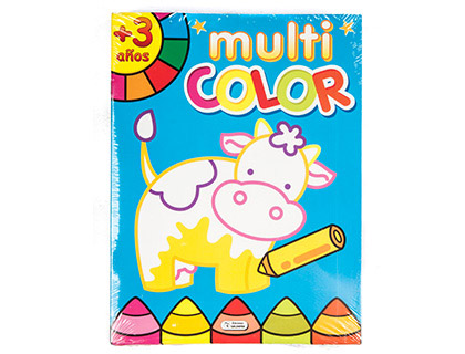 CUADERNO DE COLOREAR MULTICOLOR 16 PAGINAS 210X280 MM