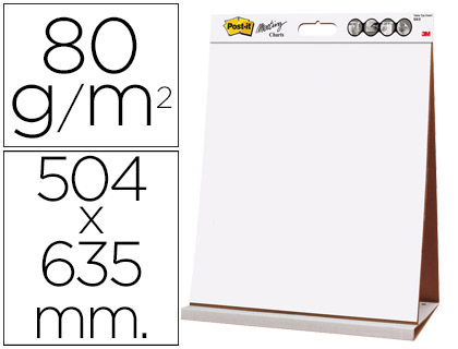 BLOC CONGRESO POST-IT LISO RECICLADO 504 X 635 MM CON 20 HOJAS